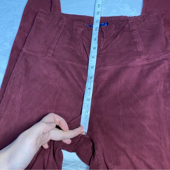 Faux Suede Leggings from Lucca Red Velvet Feel Thick Warm Mid/ High Rise Medium - Picture 10 of 14